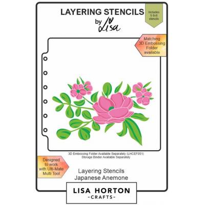 Lisa Horton Crafts Layering Stencils - Japanese Anemone